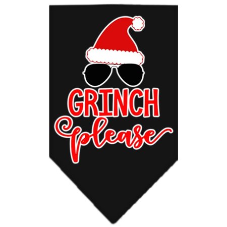 MIRAGE PET PRODUCTS Grinch Please Screen Print BandanaBlack Small 66-177 SMBK